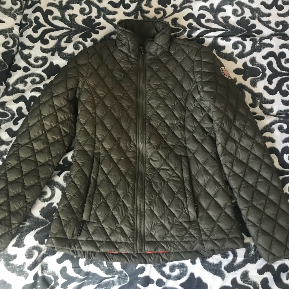 Madden Girl Steve Madden Olive Puff Coat Size S